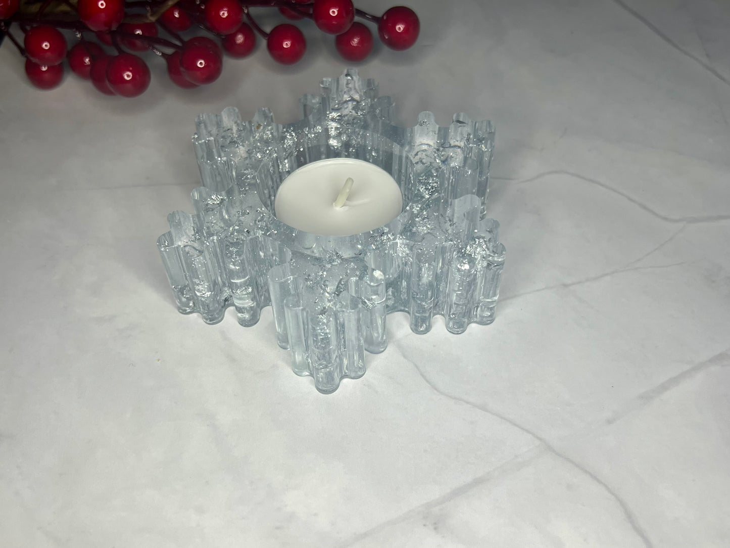 a candle that is sitting on a table