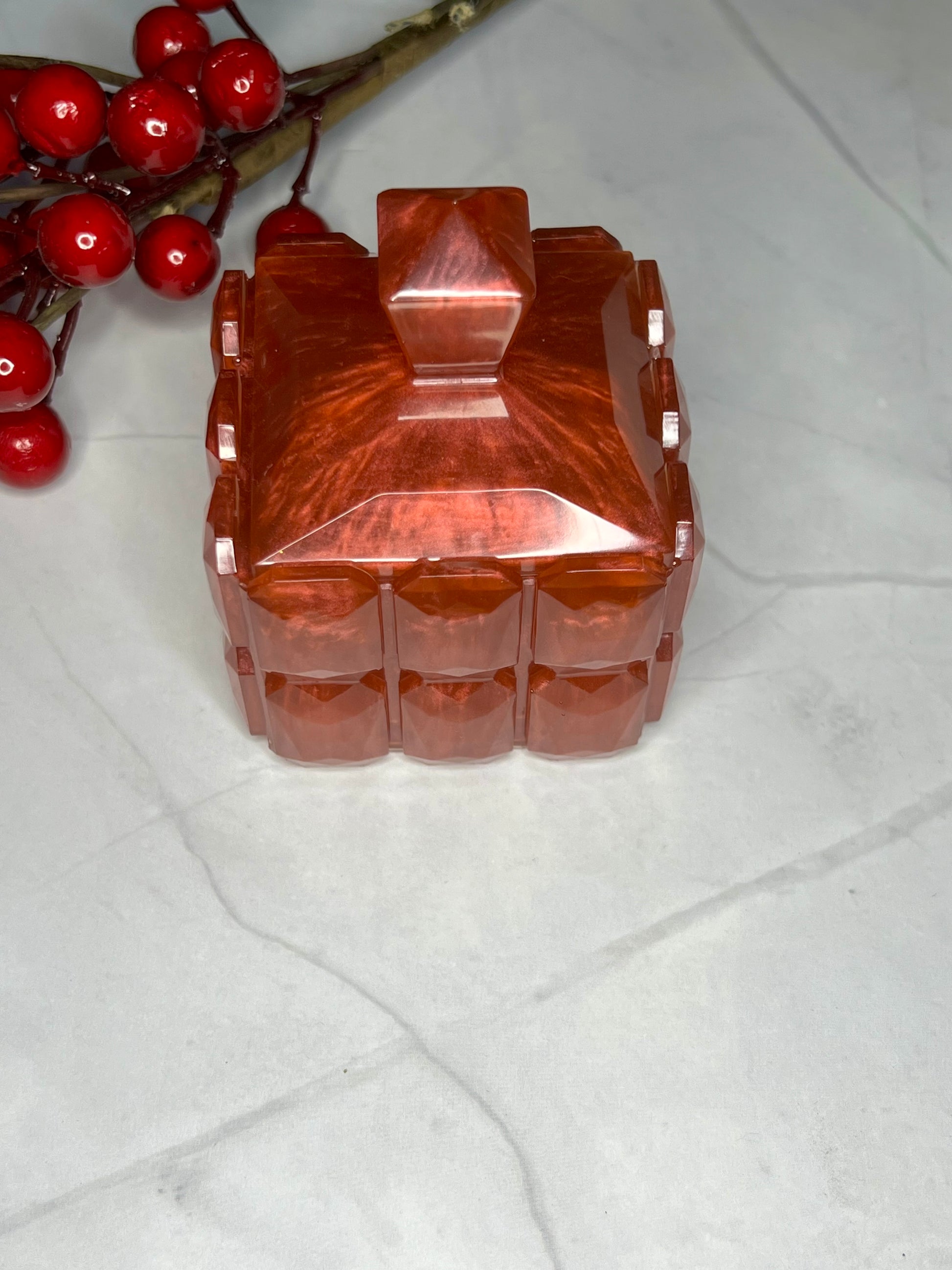 a wooden box sitting on top of a table