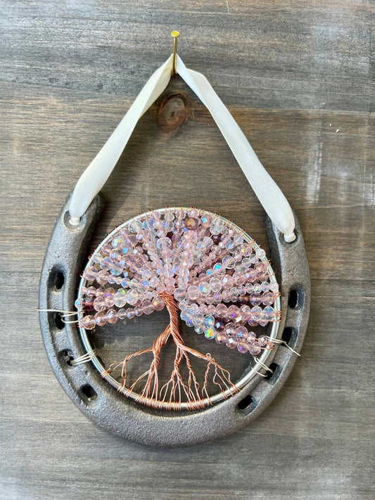 Cherry Blossom Tree of Life Horseshoe