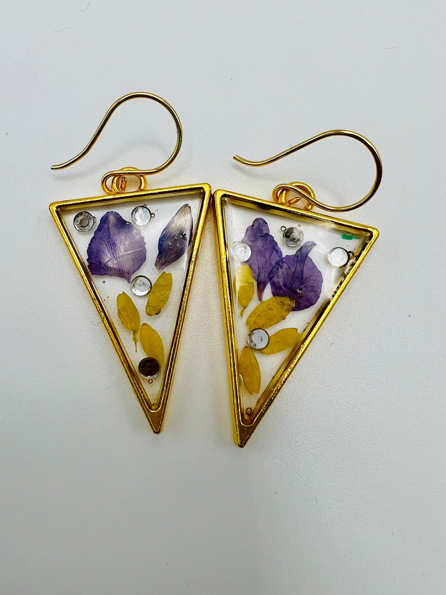 Triangle Resin Dangle Earrings