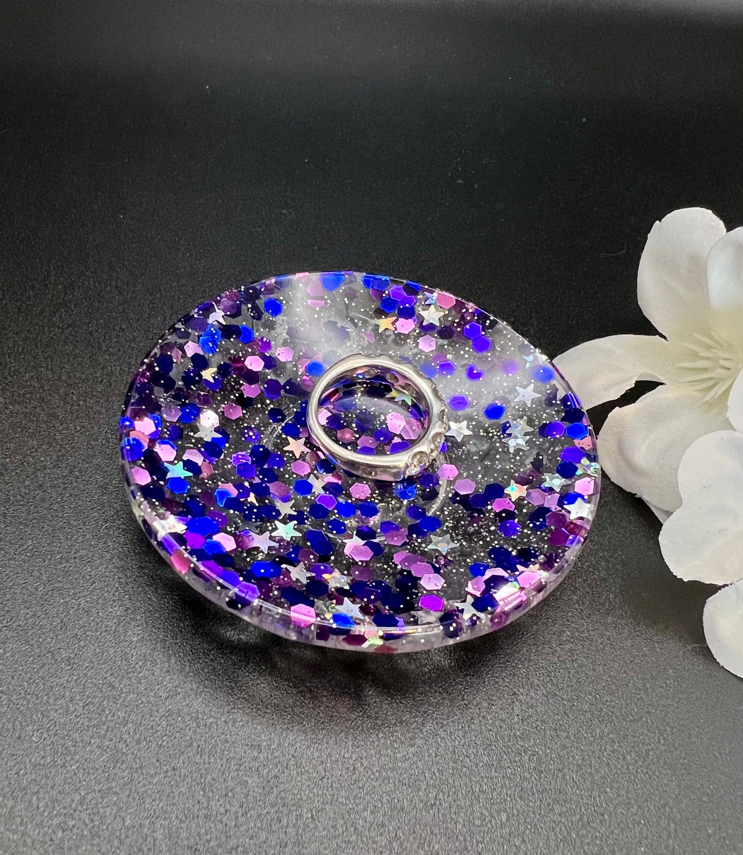 Purple Sparkle Trinket Tray