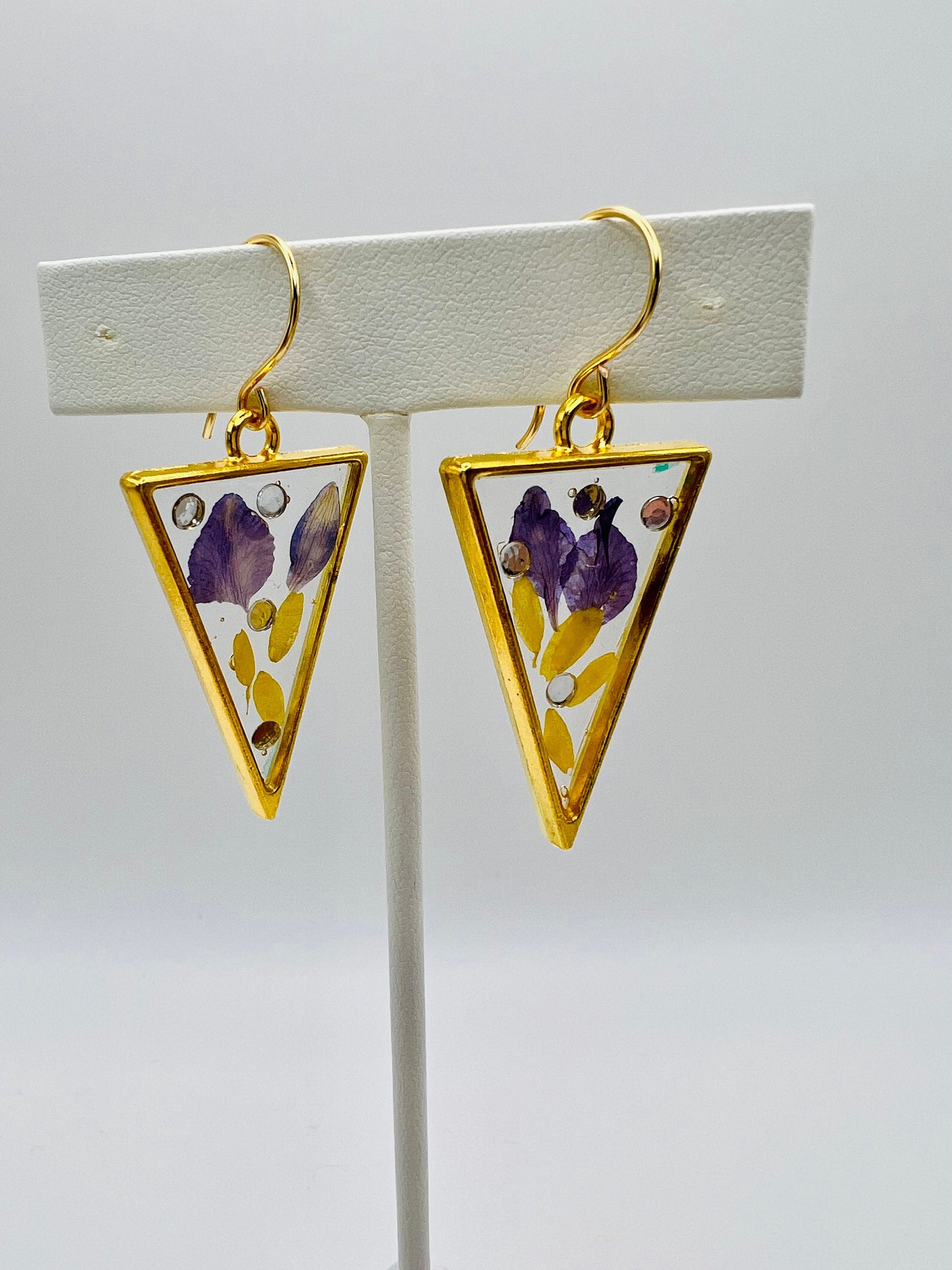 Triangle Resin Dangle Earrings