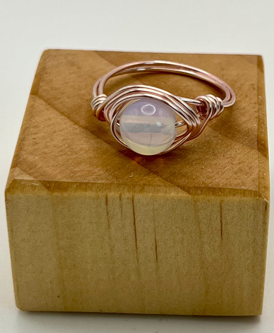 Moonstone Birds Nest Ring